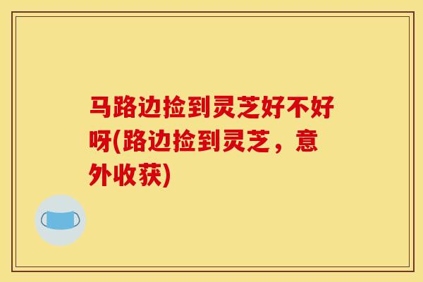 马路边捡到灵芝好不好呀(路边捡到灵芝,意外收获)-第1张图片-灵芝之家 马路边捡到灵芝好不好呀(路边捡到灵芝,意外收获)-第1张图片-灵芝之家