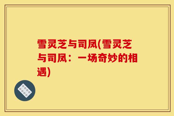 雪灵芝与司凤(雪灵芝与司凤:一场奇妙的相遇)-第1张图片-灵芝之家 雪灵芝与司凤(雪灵芝与司凤:一场奇妙的相遇)-第1张图片-灵芝之家