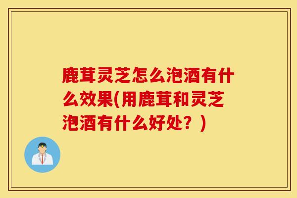 鹿茸灵芝怎么泡酒有什么效果(用鹿茸和灵芝泡酒有什么好处?)-第1张图片-灵芝之家 鹿茸灵芝怎么泡酒有什么效果(用鹿茸和灵芝泡酒有什么好处?)-第1张图片-灵芝之家