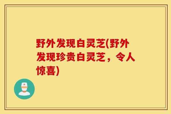 野外发现白灵芝(野外发现珍贵白灵芝，令人惊喜)-第1张图片-灵芝之家