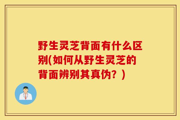 野生灵芝背面有什么区别(如何从野生灵芝的背面辨别其真伪?)-第1张图片-灵芝之家 野生灵芝背面有什么区别(如何从野生灵芝的背面辨别其真伪?)-第1张图片-灵芝之家