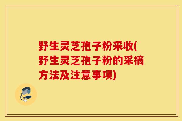 野生灵芝孢子粉采收(野生灵芝孢子粉的采摘方法及注意事项)-第1张图片-灵芝之家 野生灵芝孢子粉采收(野生灵芝孢子粉的采摘方法及注意事项)-第1张图片-灵芝之家