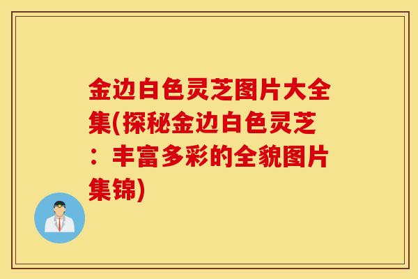 金边白色灵芝图片大全集(探秘金边白色灵芝：丰富多彩的全貌图片集锦)-第1张图片-灵芝之家