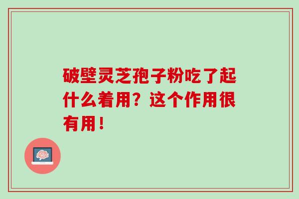 破壁灵芝孢子粉吃了起什么着用?这个作用很有用!-第1张图片-灵芝之家 破壁灵芝孢子粉吃了起什么着用?这个作用很有用!-第1张图片-灵芝之家