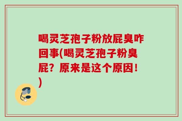 喝灵芝孢子粉放屁臭咋回事(喝灵芝孢子粉臭屁?原来是这个原因!)-第1张图片-灵芝之家 喝灵芝孢子粉放屁臭咋回事(喝灵芝孢子粉臭屁?原来是这个原因!)-第1张图片-灵芝之家