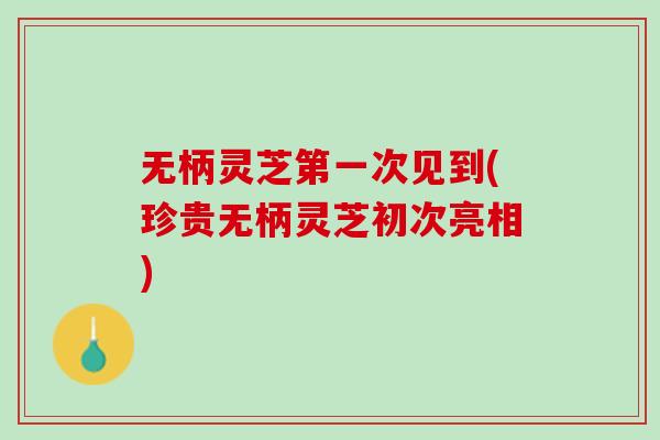 无柄灵芝第一次见到(珍贵无柄灵芝初次亮相)-第1张图片-灵芝之家 无柄灵芝第一次见到(珍贵无柄灵芝初次亮相)-第1张图片-灵芝之家