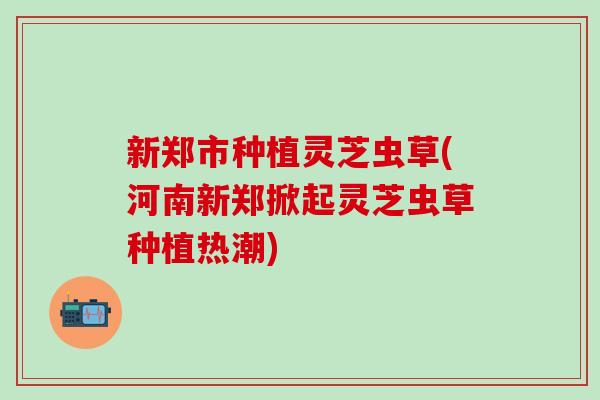 新郑市种植灵芝虫草(河南新郑掀起灵芝虫草种植热潮)-第1张图片-灵芝之家 新郑市种植灵芝虫草(河南新郑掀起灵芝虫草种植热潮)-第1张图片-灵芝之家