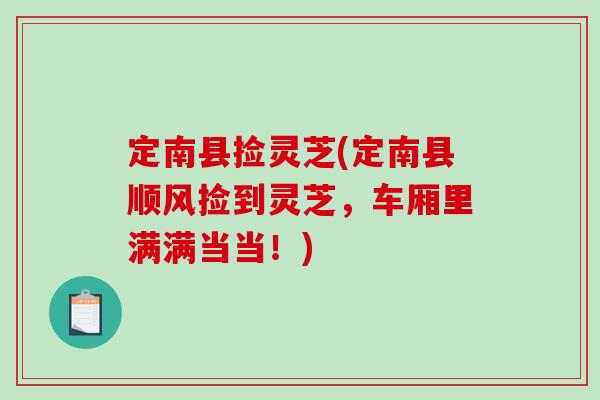 定南县捡灵芝(定南县顺风捡到灵芝,车厢里满满当当!)-第1张图片-灵芝之家 定南县捡灵芝(定南县顺风捡到灵芝,车厢里满满当当!)-第1张图片-灵芝之家