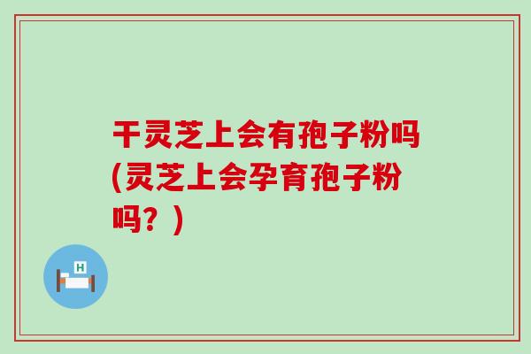 干灵芝上会有孢子粉吗(灵芝上会孕育孢子粉吗?)-第1张图片-灵芝之家 干灵芝上会有孢子粉吗(灵芝上会孕育孢子粉吗?)-第1张图片-灵芝之家