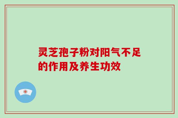 灵芝孢子粉对阳气不足的作用及养生功效-第1张图片-灵芝之家 灵芝孢子粉对阳气不足的作用及养生功效-第1张图片-灵芝之家