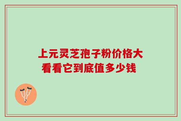 上元灵芝孢子粉价格大 看看它到底值多少钱-第1张图片-灵芝之家 上元灵芝孢子粉价格大 看看它到底值多少钱-第1张图片-灵芝之家