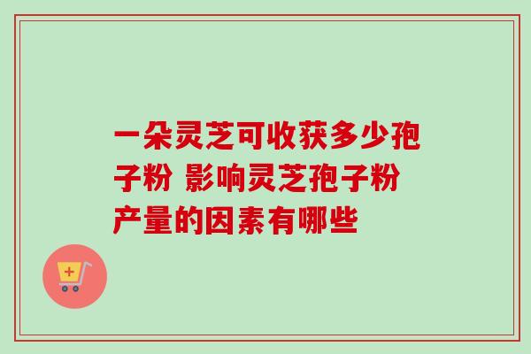 一朵灵芝可收获多少孢子粉 影响灵芝孢子粉产量的因素有哪些-第1张图片-灵芝之家 一朵灵芝可收获多少孢子粉 影响灵芝孢子粉产量的因素有哪些-第1张图片-灵芝之家