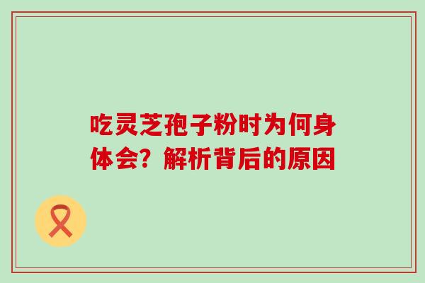 吃灵芝孢子粉时为何身体会?解析背后的原因-第1张图片-灵芝之家 吃灵芝孢子粉时为何身体会?解析背后的原因-第1张图片-灵芝之家