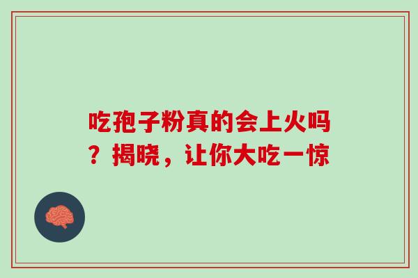 吃孢子粉真的会上火吗?揭晓,让你大吃一惊-第1张图片-灵芝之家 吃孢子粉真的会上火吗?揭晓,让你大吃一惊-第1张图片-灵芝之家