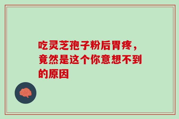 吃灵芝孢子粉后胃疼,竟然是这个你意想不到的原因-第1张图片-灵芝之家 吃灵芝孢子粉后胃疼,竟然是这个你意想不到的原因-第1张图片-灵芝之家