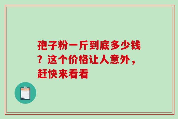 孢子粉一斤到底多少钱?这个价格让人意外,赶快来看看-第1张图片-灵芝之家 孢子粉一斤到底多少钱?这个价格让人意外,赶快来看看-第1张图片-灵芝之家